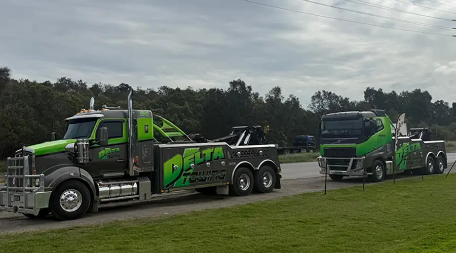 Kenworth prime mover under tow in Brisbane