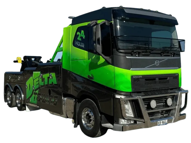 Delta Heavy Towing heavy duty tow truck, available 24 hours
